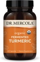 Dr. Mercola Organik Fermented Turmeric - 370 mg Fermented Turmeric - High-Bioavailability Curcuminoids - USDA Organic, Non-GMO, Gluten-Free & Soy-Free - 60 Capsules (30 hizmet)