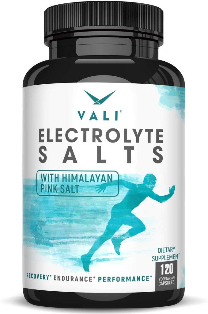 VALI Electrolyte Salts Hızlı Oral Rehidrasyon Pills. Hydration Beslenme Toz Tamam, Recovery & Relief Fast. Akışkanlar Health Essentials. Keto Salt Mineral Tabletleri. 120 Veggie Capsules