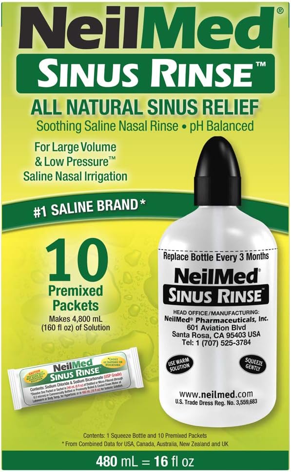 Sinus Rinse 16oz Επιπλέον μεγάλο μπουκάλι