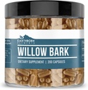 Earthborn Elements Willow Bark Extract (200 Capsules) Pure & Undiluted, No Additives
