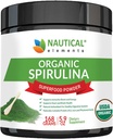 Premium USDA Organik Spirulina Toz - Blue Green Algae'nin Kaliforniya & Hawaii'den Organik Spirulina - %100 Vejetaryen & Vegan, Non-GMO, Non-Irradiated – The Best Green Superfood for Smoothies!