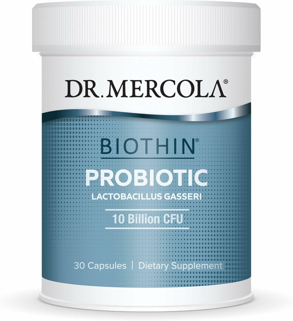 Dr. Mercola Biothin Probiyotik - Digestive Health Supplement - Sağlıklı Metabolism - GMO-Free, Gluten-Free & Soy-Free - 30 Gecikmiş-Release Capsules (30 Hizmet)