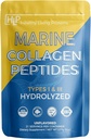 Sağlıklı Yaşam Proteinleri | Marine Collagenvor Type 1 & 111 | 24g Fish proteini, Doğal Kaynaklanmış Vahşi Balık, Gluten Free, Kosher | Unflavored Toz (8 oz)