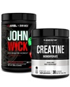 Jacked Factory X John Wick - Wick Mode Pre Workout Toz (Osaka Cherry Blossom, 40 Hizmet) & Kretine Monohidrat Toz (Unflavored, 30 Hizmet)