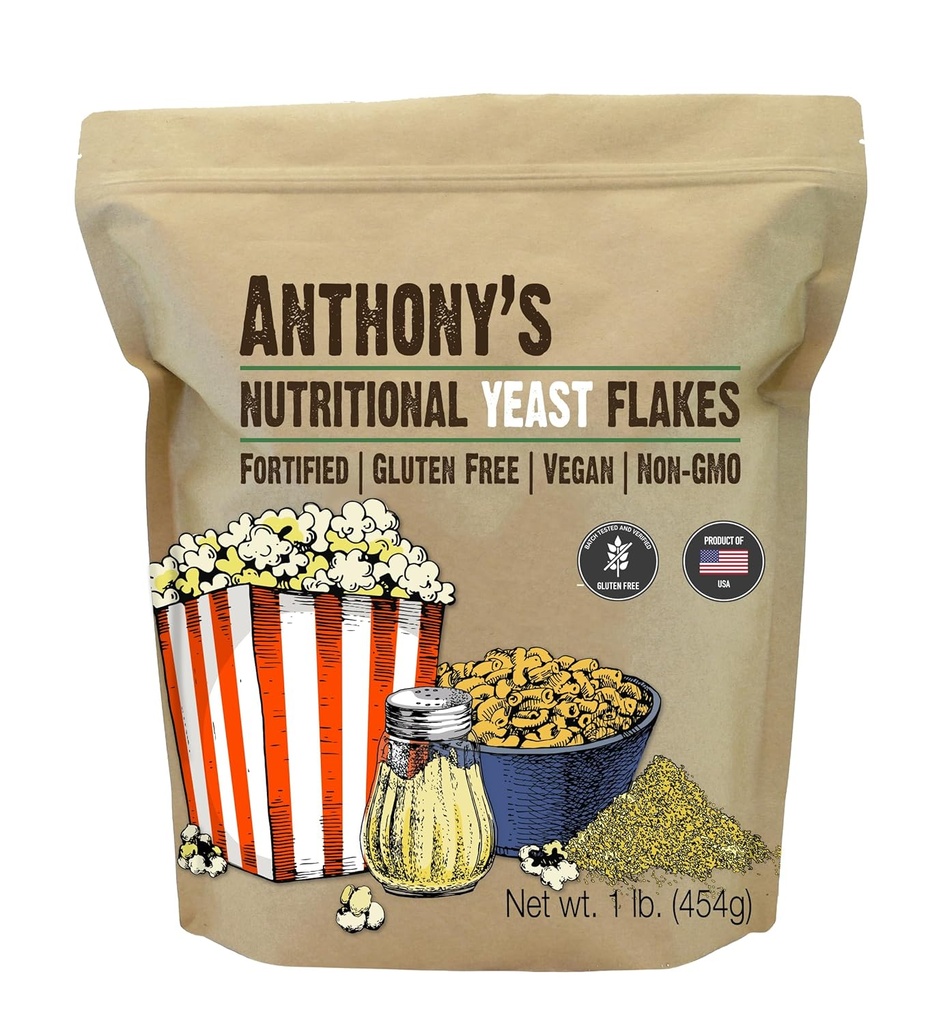 Άρτιο διατροφικές γλουτένη του Anthony, 1 LB, Ενισχυμένο, Χωρίς γλουτένη, Μη ΓΤΟ, Vegan