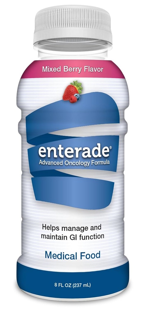 Enterade Advanced Oncology Mixed Berry, 12 Pack, Clinically Αποδεδειγμένη Formula για να μειώσει GI παρενέργειες, Χημειοθεραπεία πρέπει να έχει για γυναίκες και άνδρες, χημειοθεραπευτική φροντίδα Ποτό, υγρό, 8 oz μπουκάλια