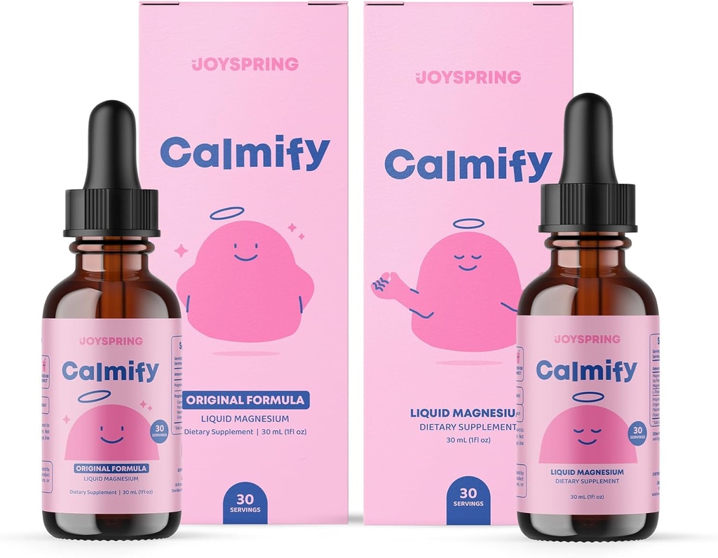 JoySpring Magnezyum Citrate Liquid & Glycinate for Kids - Sugar Gluten Free Magnezyum for Kids and Magnezyum Citrate Liquid - Magnezyum Supplements for Kids