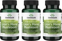 Swanson Lion's Mane Mushroom - Geleneksel Beyin ATM Supplement Hericium Erinaceus (60 Capsules, 500 mg Her) 3 Pack