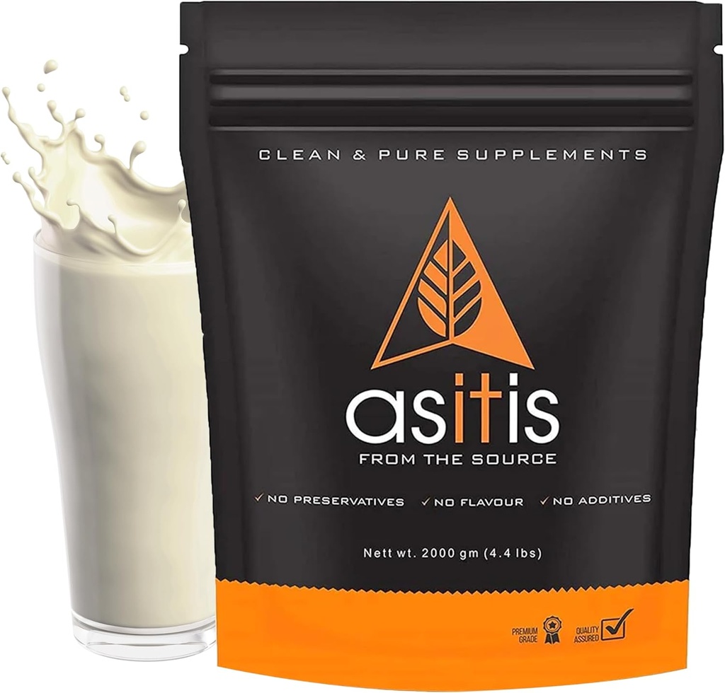AS-IT-is Beslenme Whey proteini Doğal Raw Form Boosts Recovery ve Kas Kayıpları Öngörülmemiş ve Unflavoured (2kg/70.5 Oz)