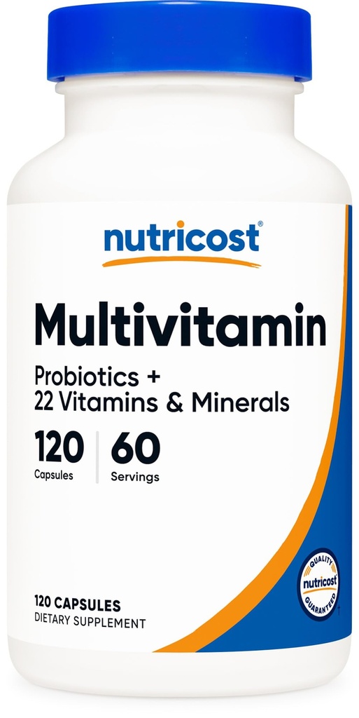 Probiyotiks 120 Vejetaryen Capsules ile çokvitamin - Vitaminler ve Mineraller ile Paketlendi