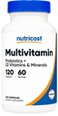 Probiyotiks 120 Vejetaryen Capsules ile çokvitamin - Vitaminler ve Mineraller ile Paketlendi