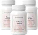 Nourished Natural Detox + Debloat - Milk Butle & Dandelion Root Vegan Supplement for Women - Bloating Relief & Digestion Support - 180 Capsules