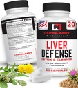 Liver Support Supplement - Liver Defense Liver Cleanse Detox - Solarplast, Artichoke Leaf, Milk Thistle Seed, & More - for Metabolism & Immune Response 60 Capsules