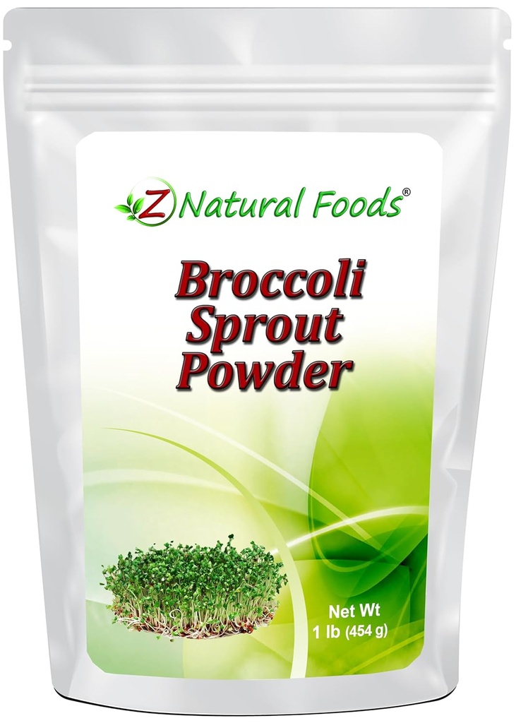 Broccoli Sprout Powder - All Natural Antioxidant, Vitamin & Mineral Superfood Supplement - Mix in Smoothies, Shakes, & Recipes - Raw, Vegan, Gluten Free, Non GMO - Bulk 1 lb Size