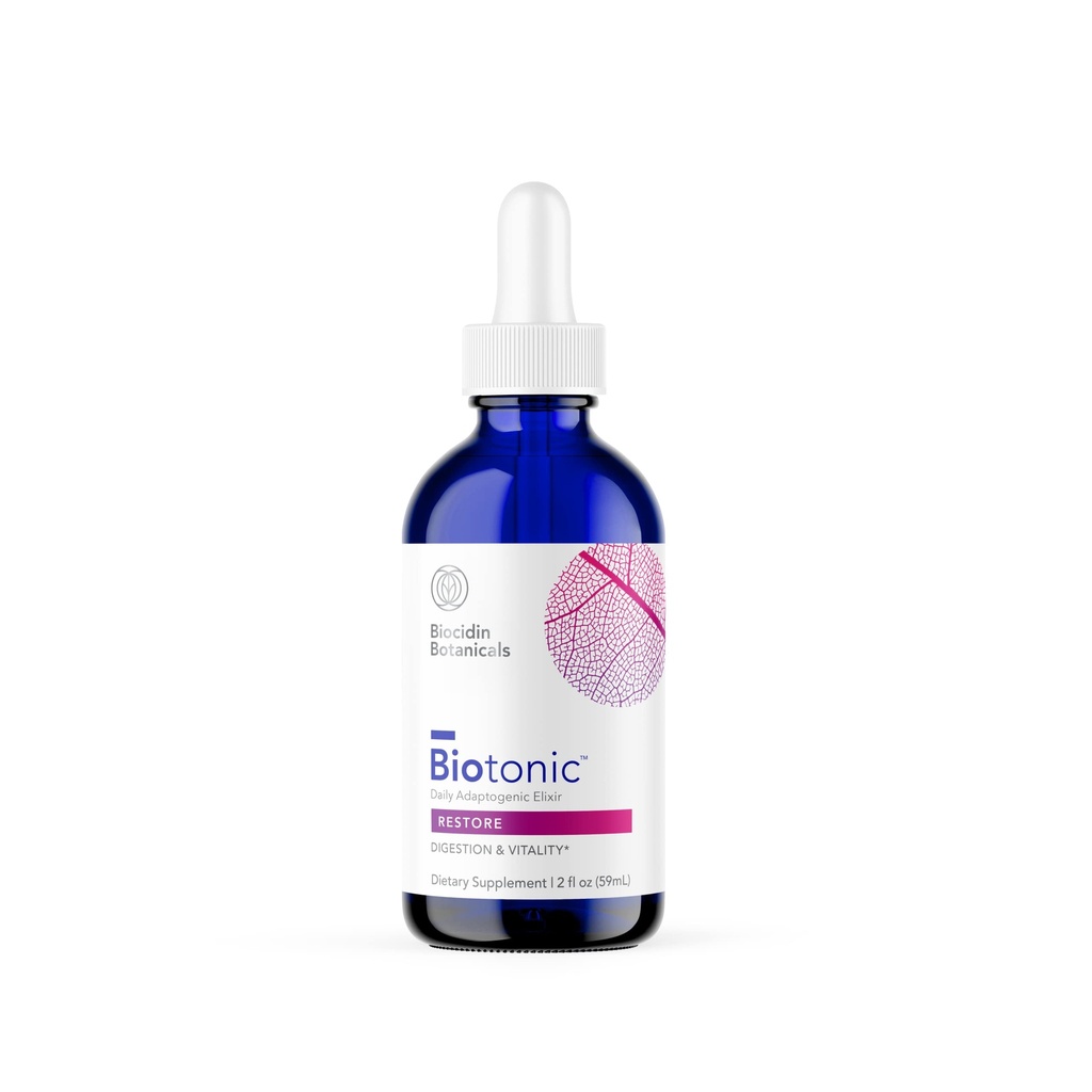 Bio-Botanical Research Biotonic Adaptogenic Tonic - Liquid Tincture Drops Adaptogen Supplement to Help Restore Energy & Help Reduce Occasional Fatigue - Herbal Elixir for Immune Support (2 oz)