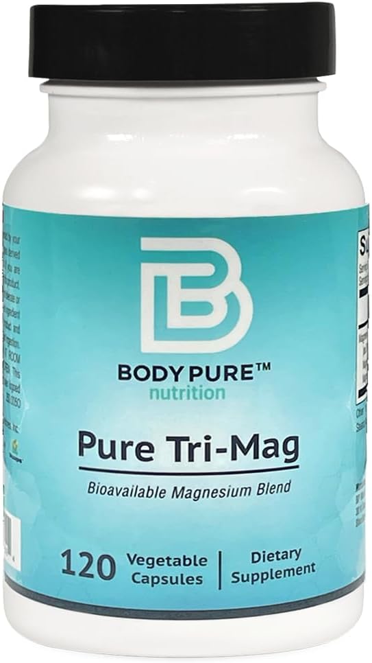 Saf Tri-Mag - Yüksek Absorbed Magnezyum'in Üç Formları Beslenme Protokolü çeşitliliği için. Stres Yardımı, Uyku, Kalp Sağlığı, Kaslar ve Metabolism 120-kaps