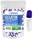 XPRS Nutra Boyutu 4 Boş Kapsüller - 100 Kont Küçük Boş Gelatin Capsules - Pills DIY Capsule - Sağlam Bovine Pill Gel Caps For Do-It- Yourself Supplements (Purple/White)