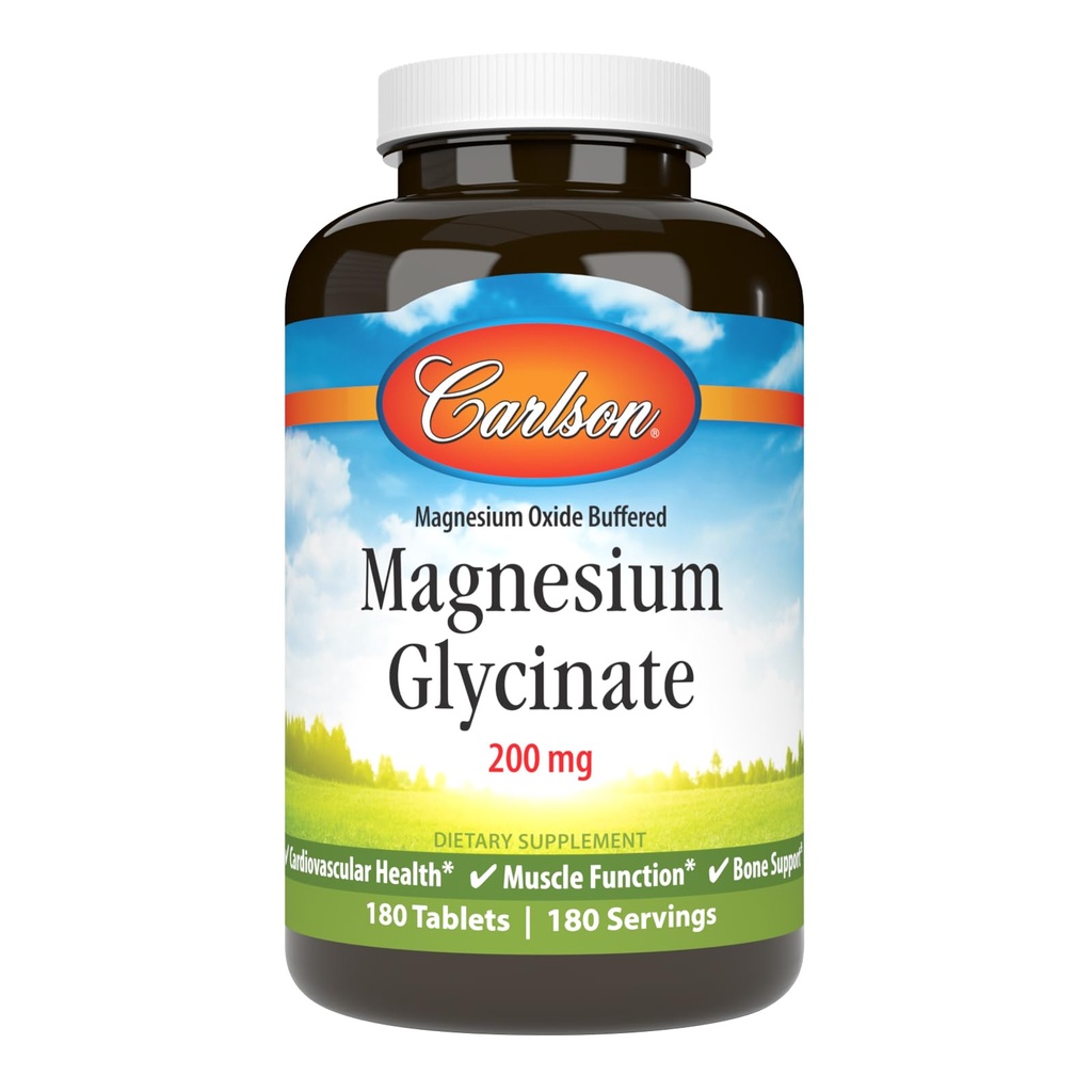Carlson Chelated Magnezyum 200 mg, 180 Tablet