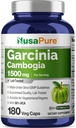NusaPure Garcinia Cambogia 180 Veggie Capsules 1500 mg (Vegetarian, Non-GMO, Vegan)