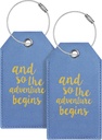Bagaj Tag & İlk Bagaj Kabinler Deri Bag Etiketler for Backpacks Handbag School Instrument with Name ID Label Travel Essentials, Unique Fun Blue Personalized Bagaj Etiketler 2 Pack