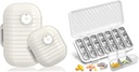 Seyahat Pill Organizer, 7 Day & Pill Organizer 3 Times A Day, 7 Day Pill Box - GloDeals Weekly Pill Organizer Günlük Tıp Konteyneri Vitamin Balık Yağı Tamamlama Davası