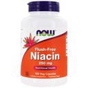 NOW Foods Flush Free Niacin 250mg 180 VegiCaps (Pack of 2)