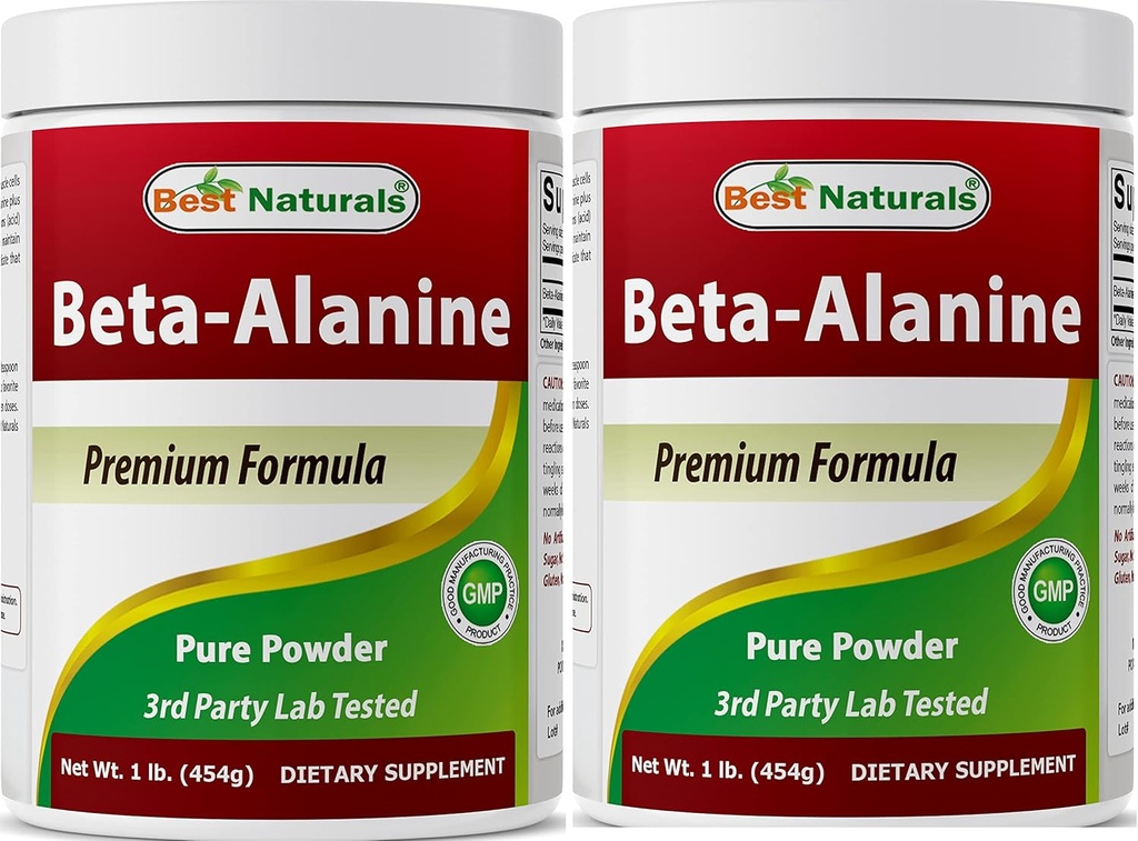 Best Naturals Beta Alanine Pure Powder 1 λίρα (1 LB (πακέτο του 2))