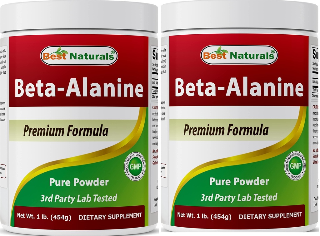 En İyi Doğallar Beta Alanine Pure Toz 1 Pound (1 LB (Pack of 2))