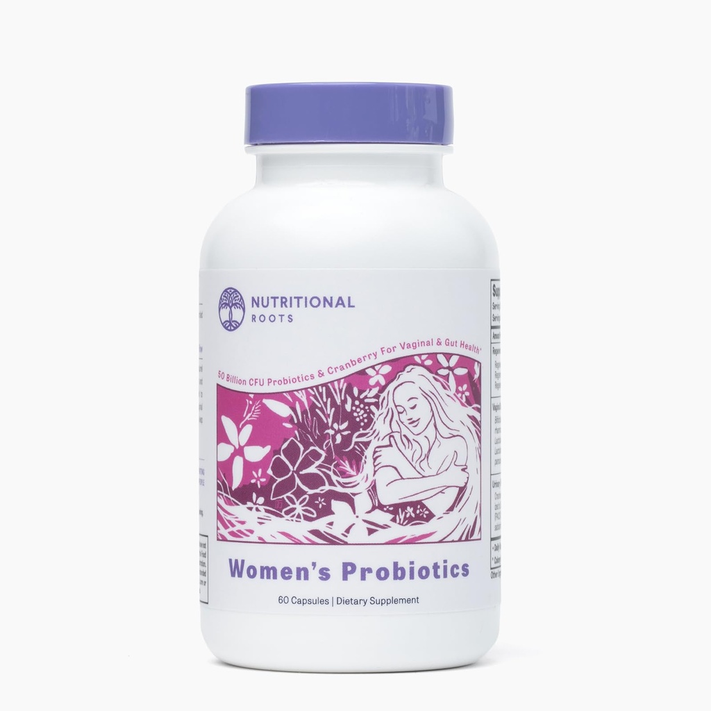 Vaginal Health ve Gut Health için Beslenme Kökleri, Organik Prebiyotikler, Probiyotikler, Cranberry Extract, Üçüncü Parti Test Edildi, Doktor'un Seçimi, 60 Hizmet