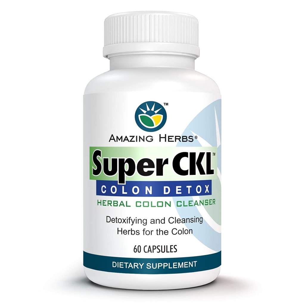 Amazing Herbs Super CKL Colon Detox - All-Do Doğal, Herbal Koloni Temizser, Atıkların Yok Edilmesinde Digestion & Aids - Kont 60