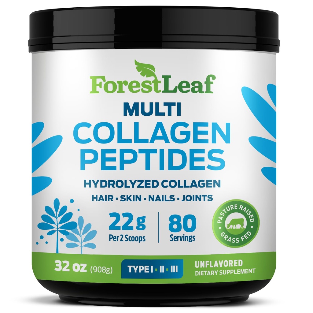 Collagen, Toz Unflavored - Hydrolyzed Collagen Protein Toz Tip 1, 2 & 3 - Grass Fed Keto Collagen Toz for Women & Men - Vital Hair, Skin, Nails, Commons, Recovery, 11g Per