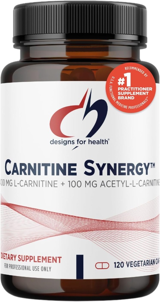 Health Carnitine Synergy için tasarımlar - 400 mg L-Carnitine (Karnitine Tartrate) + 100 mg Acetyl L-Carnitine Pills - Non-GMO + Vegetarian Supplement (120 Capsules)