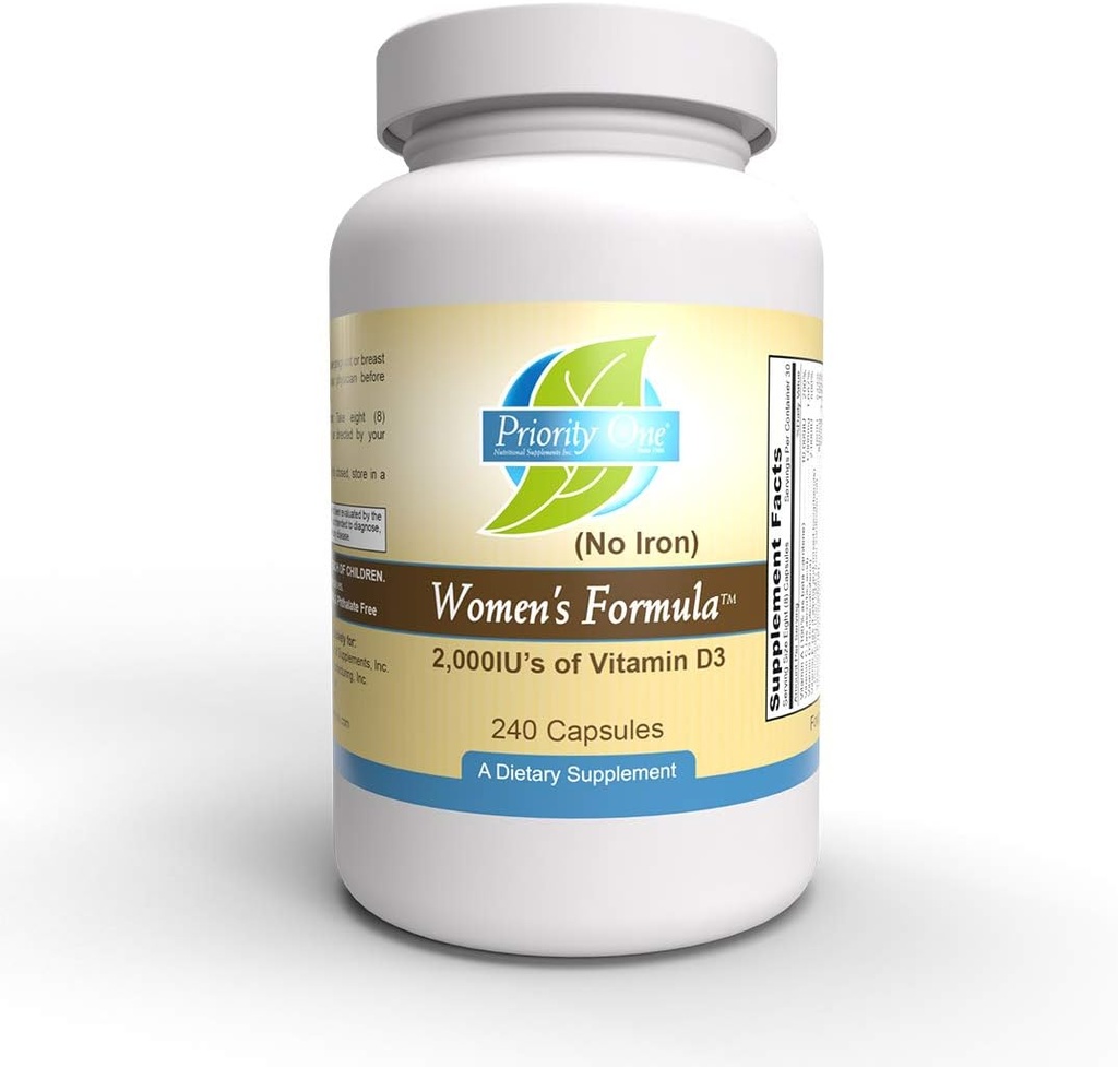 Öncelik One Vitamins Women's Formula No Iron 240 Capsules - Broad-Spectrum Multi-Vitamin and Mineral Supplement for Women for a Health üreme System.*