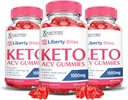 (3 Pack) Liberty Bites Keto ACV Gummies Advanced Formula 1000MG Libertybites Keto Gummies Apple Cider Vinegar Formula B12 Vegan Non GMO 180 Gummys