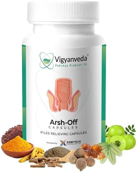 SS Off, Piles Relieving Ayurvedic Capsules (60 Capsules) Ziyaret The vigyanveda Store
