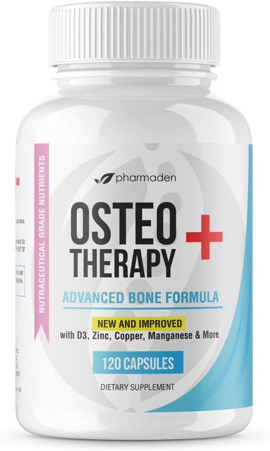 OsteoTherapy+ Gelişmiş Bone Support Supplement - C, MK4/MK7, High Absorbing Food, Manganese, Magnezyum