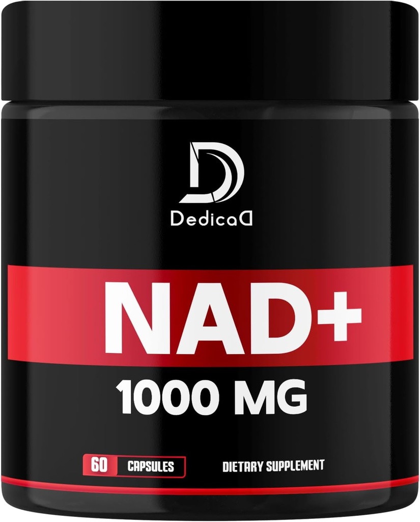NAD Supplement 1000 mg - Pure NAD Supplement - Enerji ve DNA Onarım, Aging Defense, Brain Function - 60 Capsules