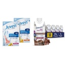 Juven Therapeutic Nutrition Drink Mix Powder for Wound Healing Support, Includes Collagen Protein & Ensure Max Protein Milk Chocolate Nutrition Shake, 30g Protein, 1g Sugar, 4g Comfort Fiber Blend