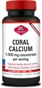 Olympian Labs Coral Calcium 1000mg Συμπυκνωμένες κάψουλες, Υποστηρίζοντας υγιή οστά και ισορροπία pH - 90 κάψουλες