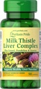 Puritan's Pride Milk Thittle Συμπλοκό ήπατος, υποστηρίζει υγιή λειτουργία του ήπατος, 90 κόμης, λευκό