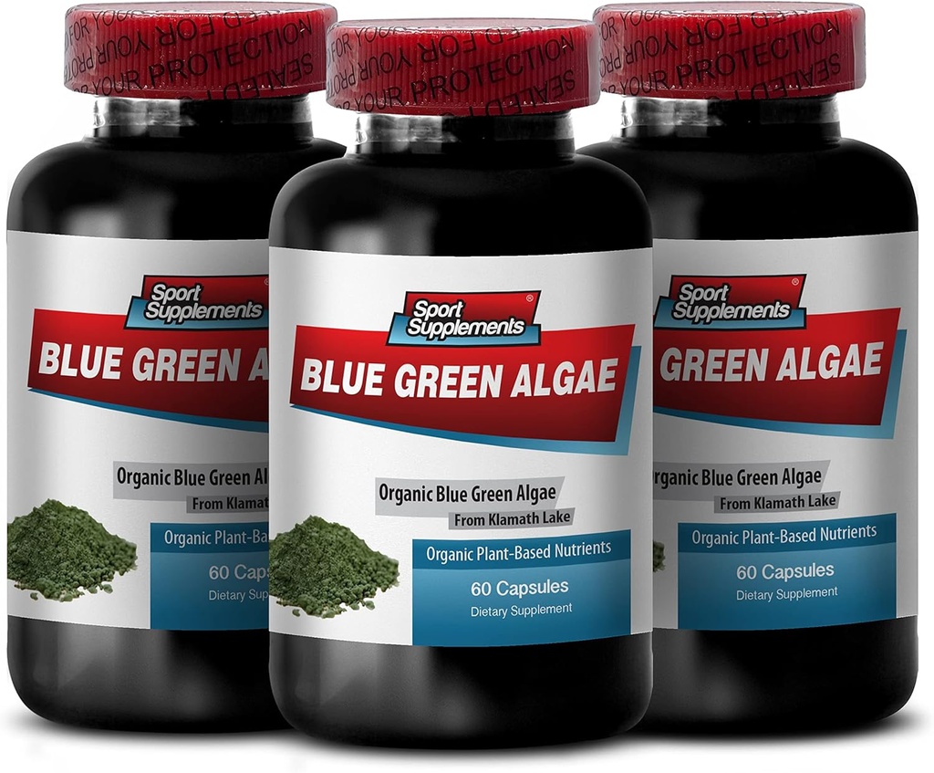 Yüksek Immune System Supplement - Klamath Blue Green Algae 500 mg, Klamath Lake Blue Green Algae, spirulina ve klorella Capsules, spirulina Toz, spirulina klorella Tabletleri 3B 180Capella