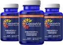 CocoaVia Memory+ Brain Supplement, 90 Day, 750 mg Cocoa Flavanols, Memory & Brain Booster, Vegan, Plant Based, Gluten Free, 270 Capsules