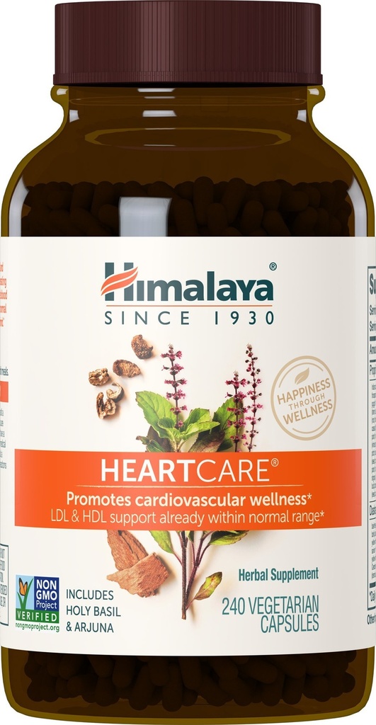 Himalaya KalpCare, Kardiovascular Wellness ve Kalp Sağlığı için Cholesterol ve Kan Baskı Supplements, 720 mg, 240 Capsules, 2 Ay Supply