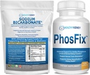 Organik sodyum Bikarbonat alkalin Supplement Sche 2LB Tozu alkalinity, Kidney & Asit Desteği + PhosFix 120 Pills Phosphorus Levels & Kidney Health Renal Support + Phosphorus Levels & Kidney Health Renal Support