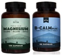 Doğal Rhythm Calm Sche - Triple Calm Magnezyum 150 mg, 120 Capsules + B-CALMplex, Benzersiz Vitamin Biç, 90 Capsules