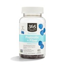 365 by Whole Foods Market, Probiyotik + Fiber Gummies 2 Milyar CFU, Natural Blue Raspberry Flavor, 60 cttt