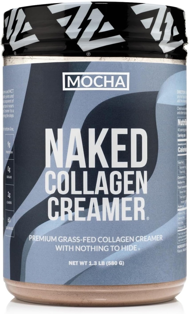Çıplak Collagen Mocha Coffee Creamer - Collagen Creamer For Coffee - Dairy-Free, Gluten-Free, GMO-Free - Support Hair, Skin, and Nails - 40 Servisler