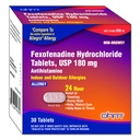 Ohm Μη- Νυχθηρή Fexofenadine Αντιισταμινικό Εσωτερική Εξωτερική Αλλεργία Ανακουφιστικό δισκία 30ct