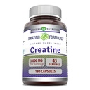 Amazing Formulas Creatine Monohydrate 3000 Mg Per Serving Capsules Supplement | Non-GMO | Gluten Free | Made in USA (Pack of 1 | 180 Count)