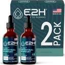 E2H Advanced Intestinal Support - Gut Health and Digestive System - Wormwood ve Black Walnut Ekstraksiyon - Non-GMO, Vegan - (2 Şişe)